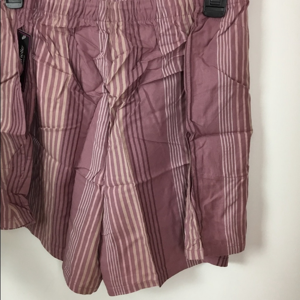 Ambrielle 1X NWT womans sleep/lounge shorts mauve stripe - Picture 11 of 12